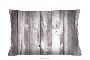 TERRES, https://konsimo.pl/kolekcja/terres/ Poduszka motyw drewna podłużna biały/beżowy - zdjęcie