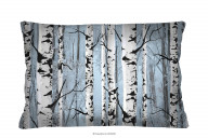 Podłużna poduszka wzór lasu 60x40