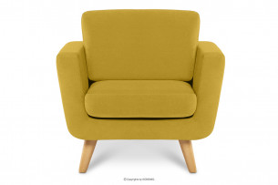 TAGIO, https://konsimo.pl/kolekcja/tagio/ Żółty fotel skandynawski żółty - zdjęcie