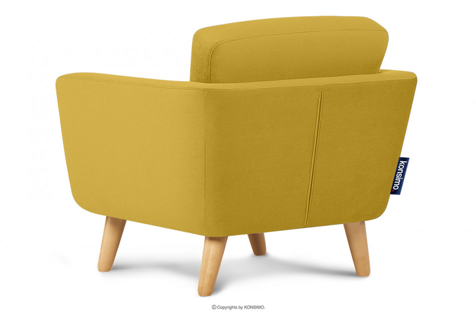 TAGIO Żółty fotel skandynawski żółty - zdjęcie 3
