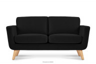 Czarna skandynawska sofa 2 osobowa