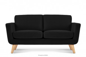 TAGIO, https://konsimo.pl/kolekcja/tagio/ Czarna skandynawska sofa 2 osobowa czarny - zdjęcie