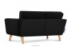 TAGIO Czarna skandynawska sofa 2 osobowa czarny - zdjęcie 4