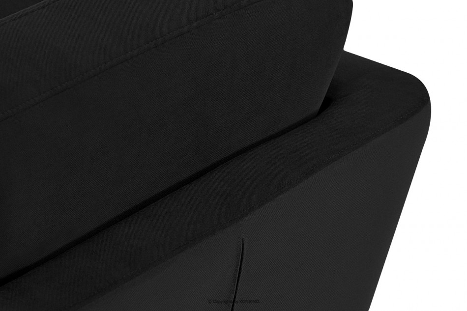 TAGIO Czarna skandynawska sofa 2 osobowa czarny - zdjęcie 10