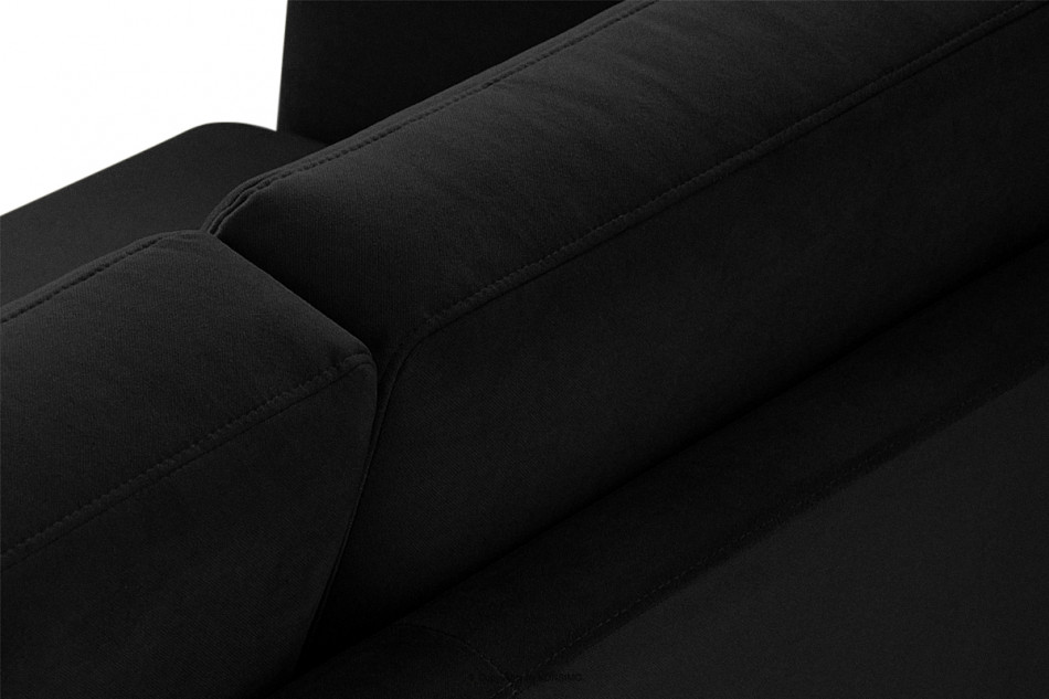 TAGIO Czarna skandynawska sofa 2 osobowa czarny - zdjęcie 5