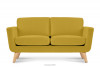 TAGIO Żółta skandynawska sofa 2 osobowa żółty - zdjęcie 1