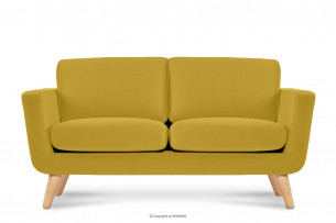 TAGIO, https://konsimo.pl/kolekcja/tagio/ Żółta skandynawska sofa 2 osobowa żółty - zdjęcie
