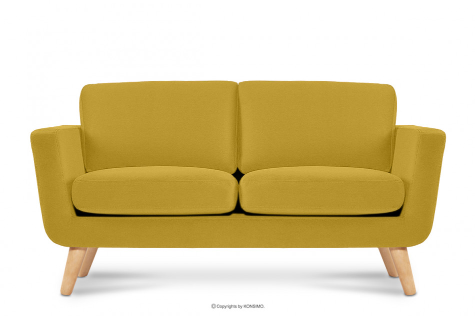 TAGIO Żółta skandynawska sofa 2 osobowa żółty - zdjęcie 0