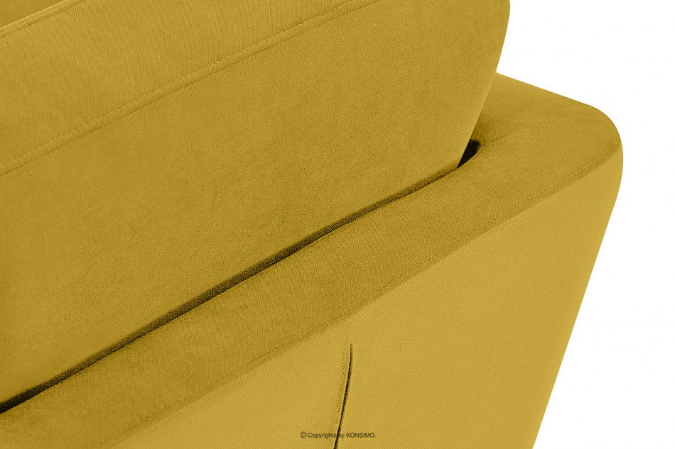 TAGIO Żółta skandynawska sofa 2 osobowa żółty - zdjęcie 10