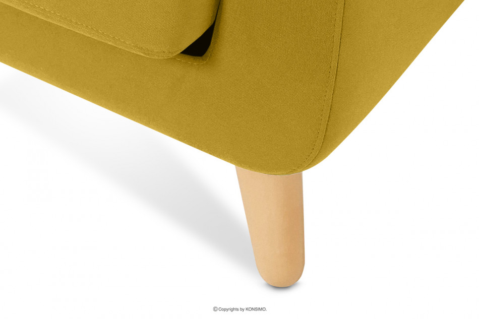 TAGIO Żółta skandynawska sofa 2 osobowa żółty - zdjęcie 6