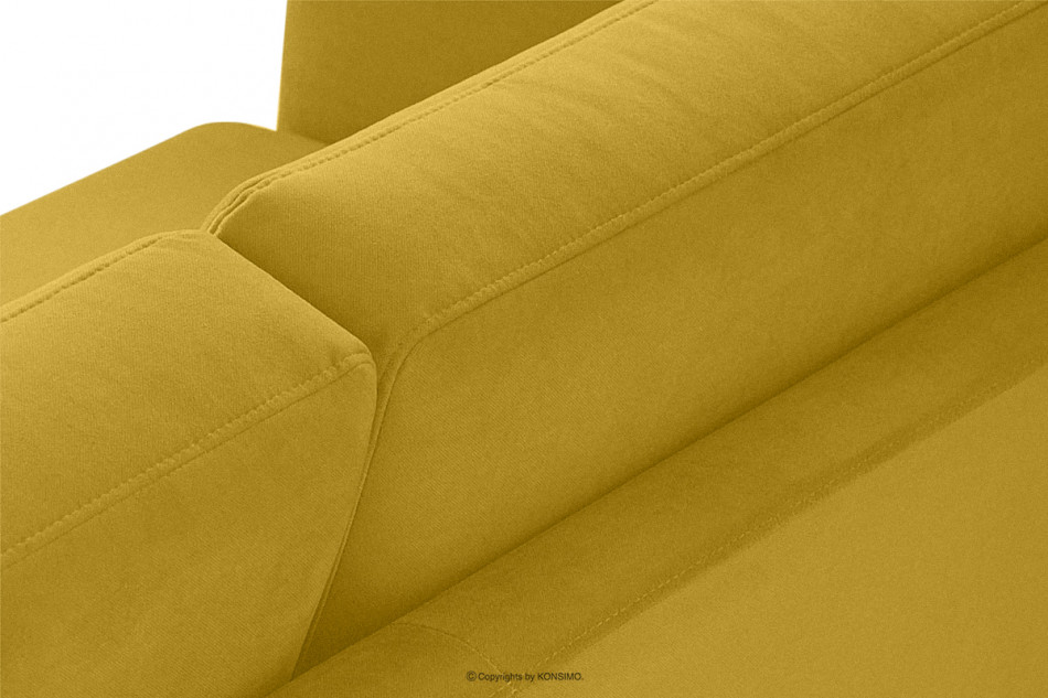 TAGIO Żółta skandynawska sofa 2 osobowa żółty - zdjęcie 5