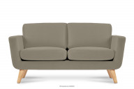 Beżowa skandynawska sofa 2 osobowa