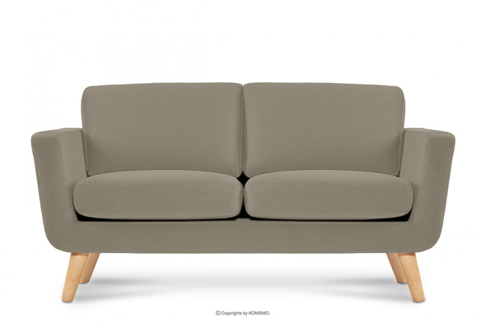 TAGIO Beżowa skandynawska sofa 2 osobowa beżowy - zdjęcie 0
