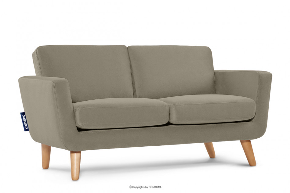 TAGIO Beżowa skandynawska sofa 2 osobowa beżowy - zdjęcie 2