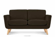 Brązowa skandynawska sofa 2 osobowa