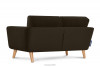 TAGIO Brązowa skandynawska sofa 2 osobowa brązowy - zdjęcie 4