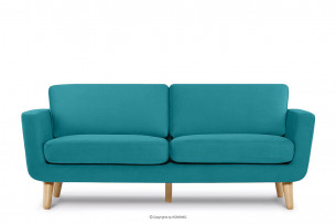 TAGIO, https://konsimo.pl/kolekcja/tagio/ Turkusowa skandynawska sofa 3 osobowa turkusowy - zdjęcie