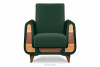 GUSTAVO Zielony fotel do salonu welur zielony - zdjęcie 1