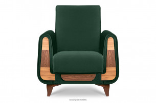 GUSTAVO, https://konsimo.pl/kolekcja/gustavo/ Zielony fotel do salonu welur zielony - zdjęcie