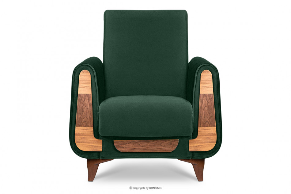 GUSTAVO Zielony fotel do salonu welur zielony - zdjęcie 0