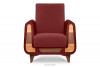 GUSTAVO Czerwony fotel do salonu welur bordowy - zdjęcie 1
