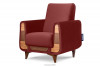 GUSTAVO Czerwony fotel do salonu welur bordowy - zdjęcie 3