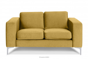 TOSKANIA, https://konsimo.pl/kolekcja/toskania/ Wygodna sofa 2 osobowa musztardowy żółty żółty - zdjęcie