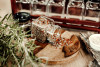 PEPEROS Drewniana półka na przyprawy słoiczki z naklejkami mahoniowa mahoń olejowany - zdjęcie 16