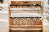 PEPEROS Drewniana półka na przyprawy słoiczki z naklejkami naturalna buk naturalny olejowany - zdjęcie 2