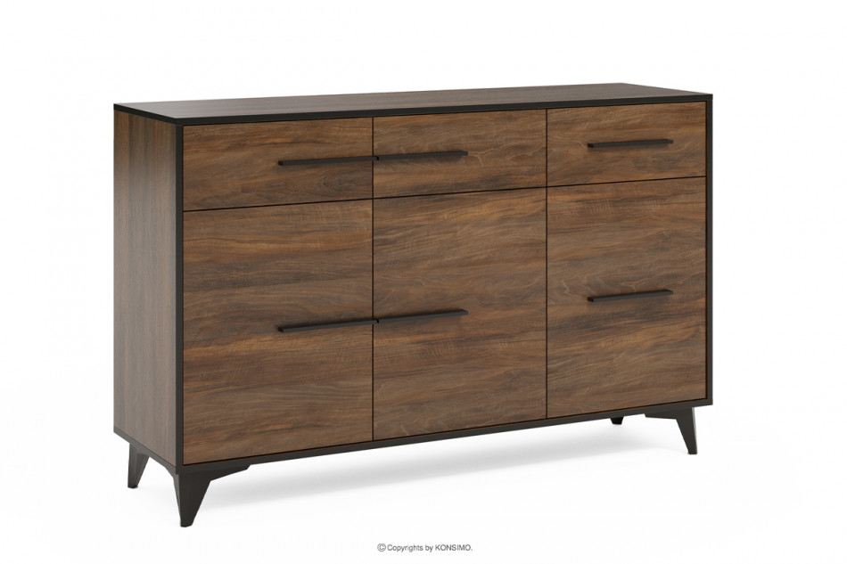 TERRA Komoda do salonu na nóżkach vintage orzech shirin - zdjęcie 0