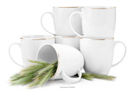 Kubek dla 6 osób porcelana Złota Linia