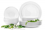 Zestaw obiadowy dla 6 osób porcelana Platynowa Linia (18el.)