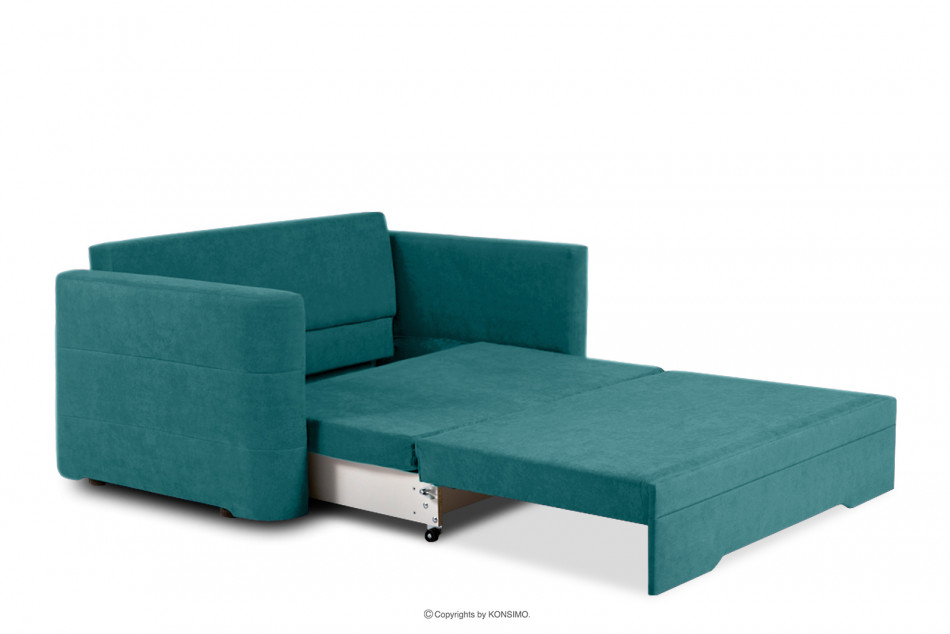 CODIS Mała sofa 2 osobowa rozkładana błękitna błękitny - zdjęcie 4