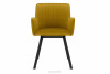 PYRUS Krzesła welurowe żółte 2szt miodowy/czarny - zdjęcie 5