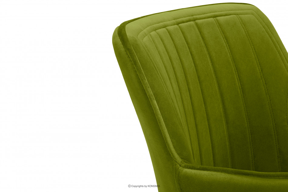 PYRUS Krzesło welurowe zielone oliwkowy/czarny - zdjęcie 10