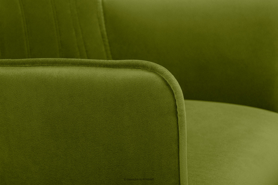 PYRUS Krzesło welurowe zielone oliwkowy/czarny - zdjęcie 7