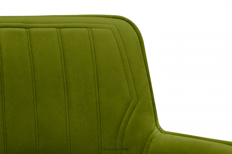 PYRUS Krzesło welurowe zielone oliwkowy/czarny - zdjęcie 6