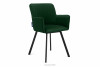 PYRUS Krzesła do salonu welur butelkowa zieleń 2szt ciemny zielony/czarny - zdjęcie 4