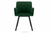 PYRUS Krzesła do salonu welur butelkowa zieleń 2szt ciemny zielony/czarny - zdjęcie 5