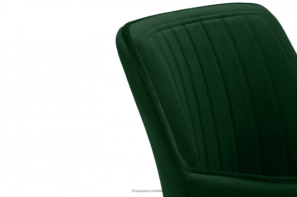 PYRUS Krzesło welurowe butelkowa zieleń ciemny zielony/czarny - zdjęcie 10