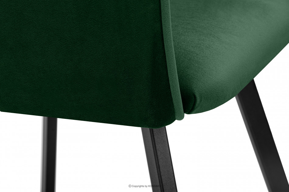 PYRUS Krzesło welurowe butelkowa zieleń ciemny zielony/czarny - zdjęcie 8