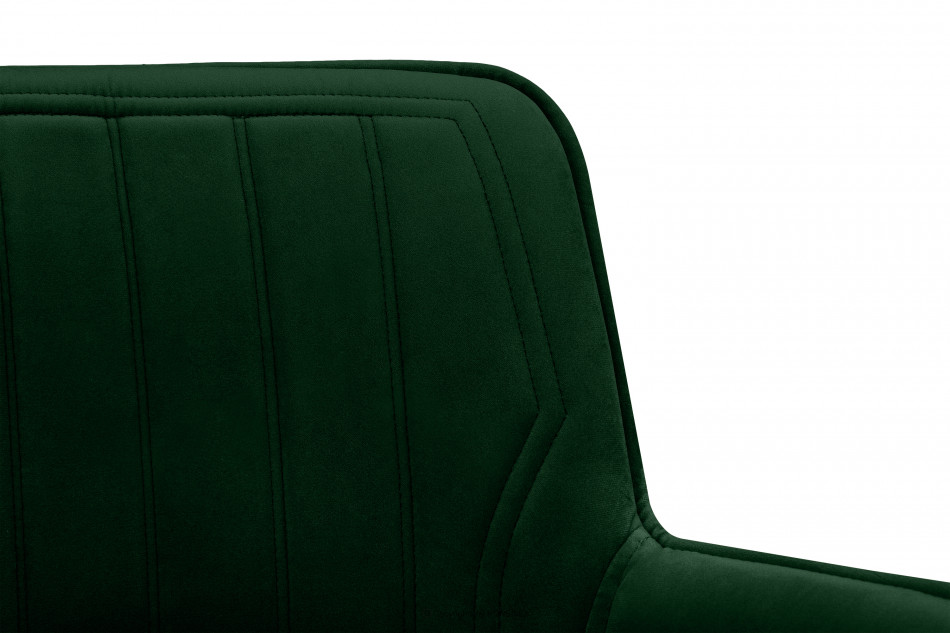 PYRUS Krzesło welurowe butelkowa zieleń ciemny zielony/czarny - zdjęcie 6