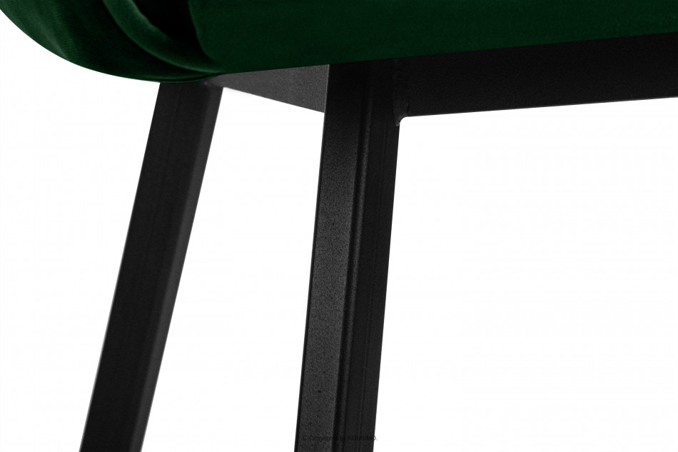 PYRUS Krzesło welurowe butelkowa zieleń ciemny zielony/czarny - zdjęcie 5