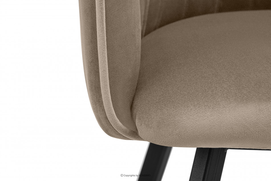 PYRUS Krzesła welurowe beżowe 2szt beżowy/czarny - zdjęcie 11