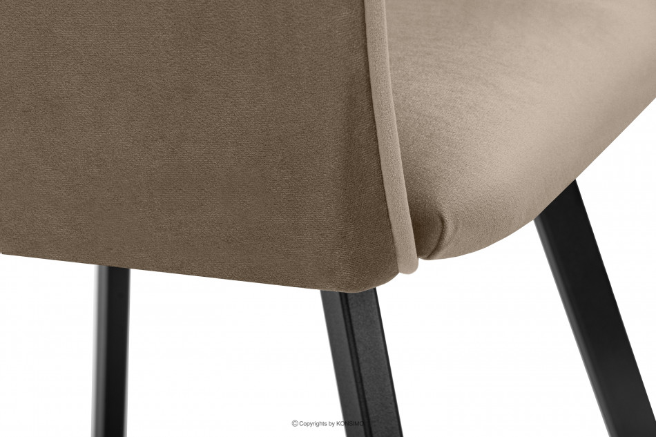 PYRUS Krzesło welurowe beżowe beżowy/czarny - zdjęcie 8