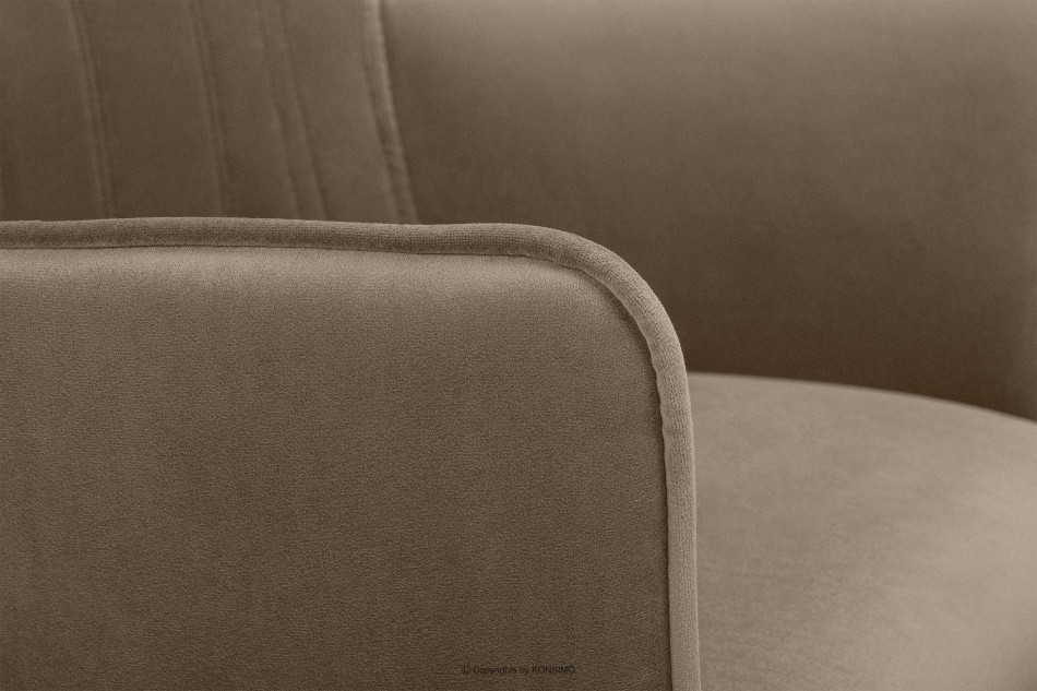 PYRUS Krzesło welurowe beżowe beżowy/czarny - zdjęcie 7