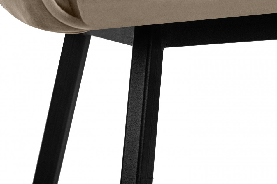 PYRUS Krzesło welurowe beżowe beżowy/czarny - zdjęcie 5