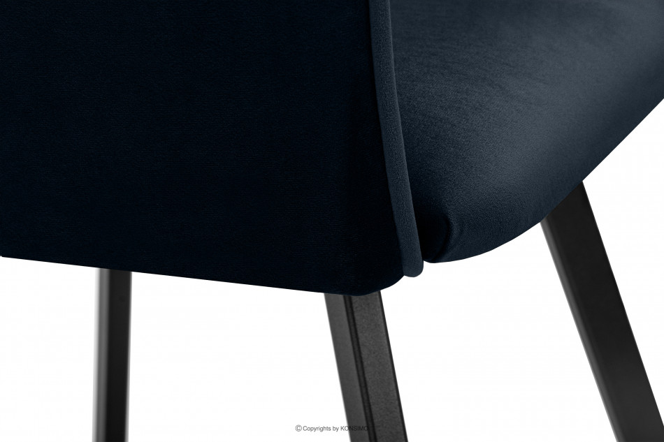 PYRUS Krzesło welurowe granatowe granatowy/czarny - zdjęcie 8