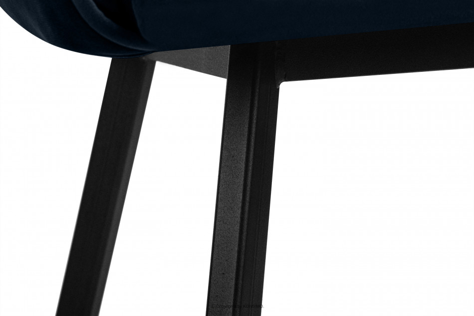 PYRUS Krzesło welurowe granatowe granatowy/czarny - zdjęcie 5