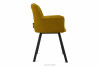 PYRUS Krzesła do salonu welur żółte 2szt miodowy/czarny - zdjęcie 6
